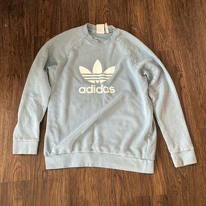 Adidas Light Blue Sweatshirt with White Logo